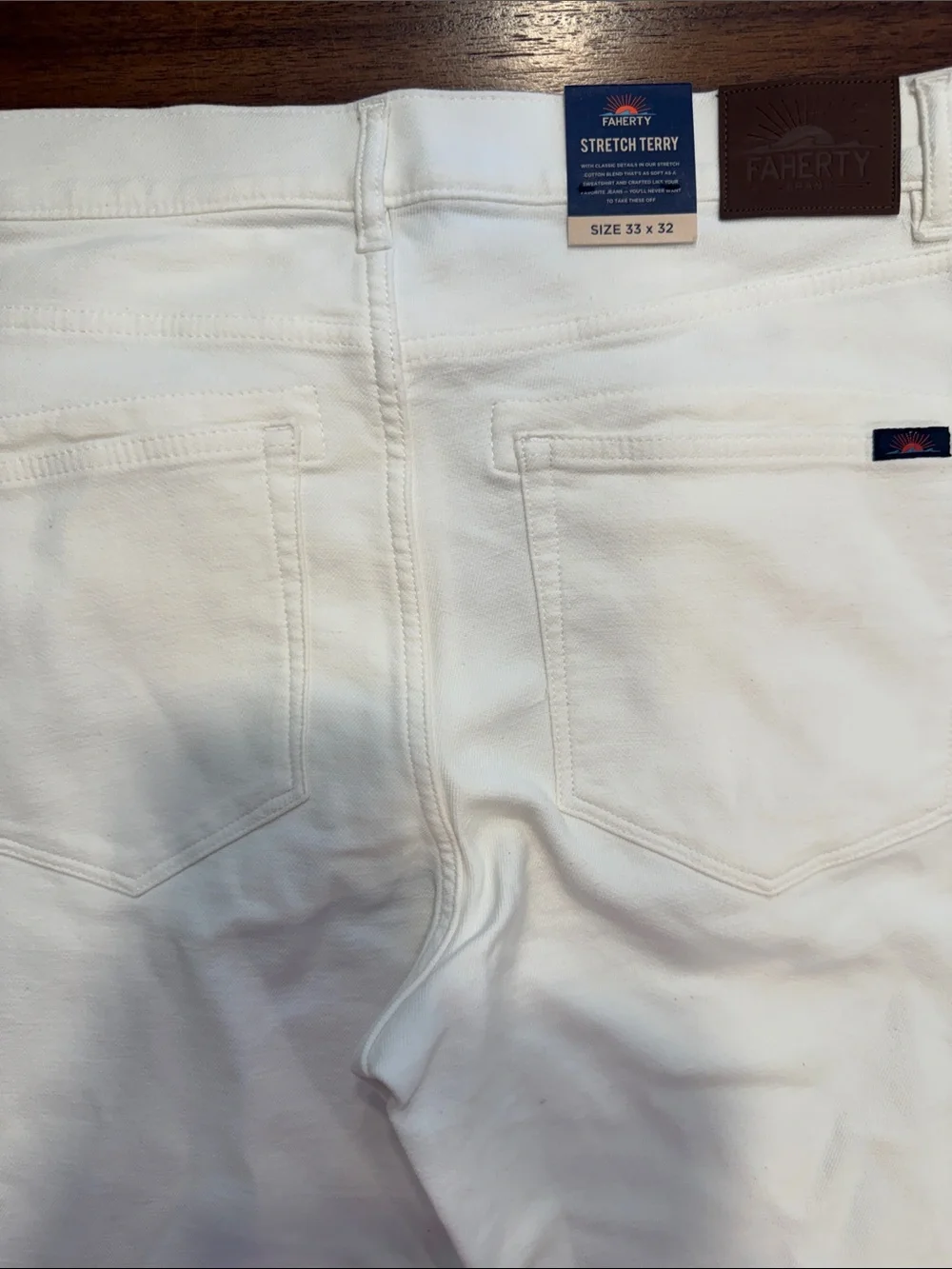 Faherty Slim Jeans in Off-White